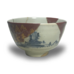 Early Imari Blue-and-White Landscape Pattern Bowl-Shaped Tea Bowl