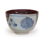 Early Imari Blue-and-White Wood Leaf and Fruit Pattern Tea Bowl