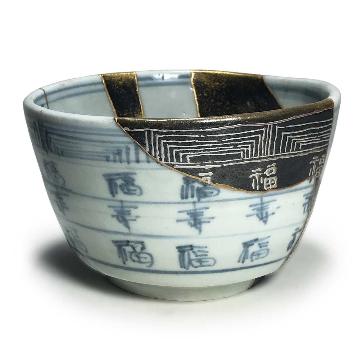 初期伊万里染付福寿字紋碗形茶碗