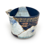 初期伊万里呉須流し片口筒茶碗