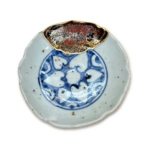 初期伊万里　染付薺文　塩皿　sss03